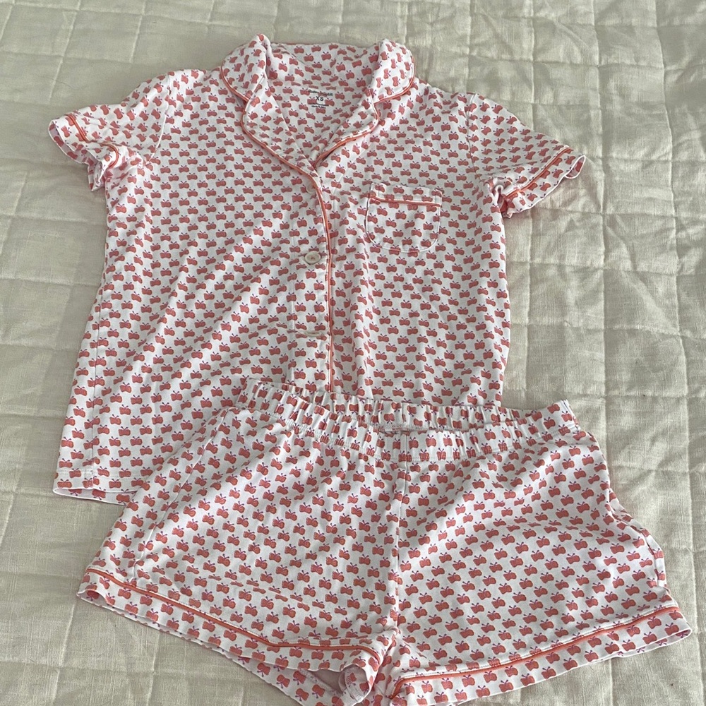 Pink and White Roller Rabbit Butterfly Pajama Set